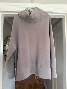 Varley Dusty Taupe Cowl Neck Pullover